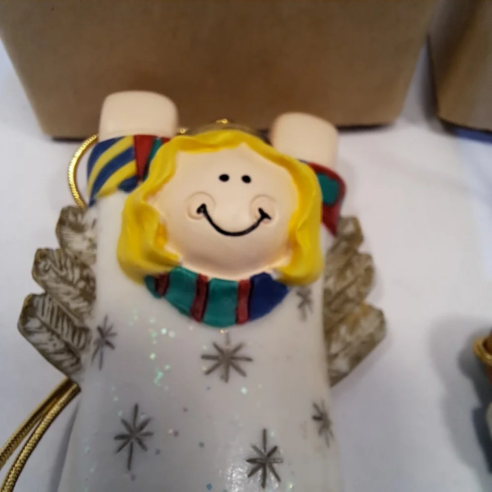 Ornament Holiday Package Topper New 1998 Avon Lot of 3 Angel Snowman Reindeer
